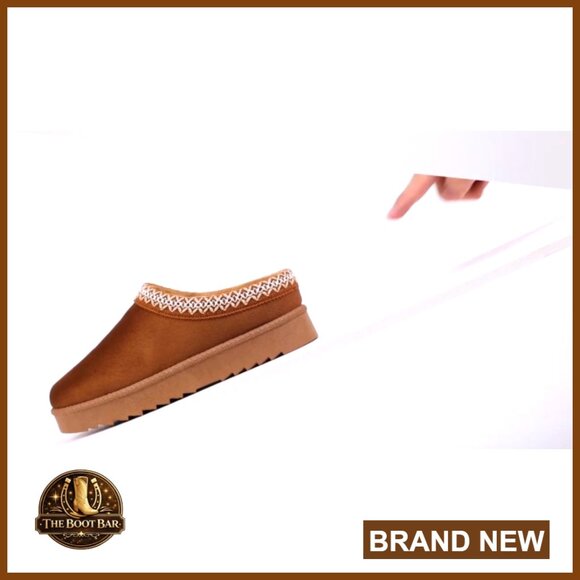 Faux Fur Lined Platform Ankle Boots Slip-On Anti-Slip Winter Snow Boots - Picture 7 of 7